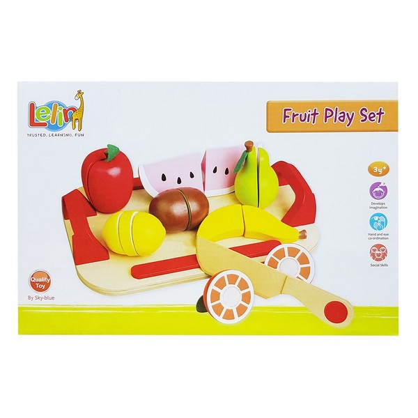 Продукт Lelin Toys - Дървени плодове за рязане, с табличка - 0 - BG Hlapeta