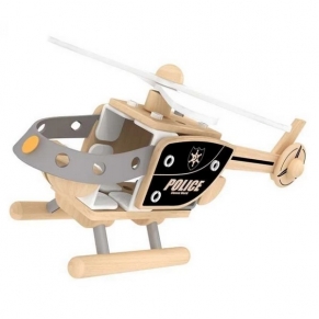Classic world полицейски хеликоптер - Дървен конструктор