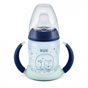 NUK Glow in the Dark First Choice - шише за сок РР със силиконов накрайник 6-18м., 150мл. 