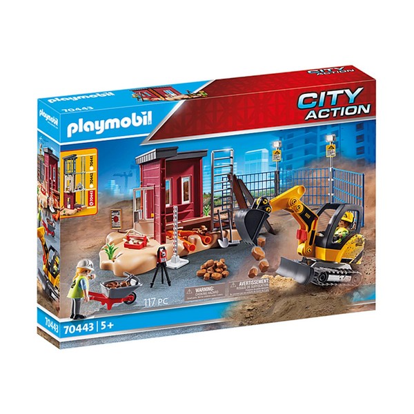 Продукт Playmobil - Мини екскаватор със строителна площадка - 0 - BG Hlapeta