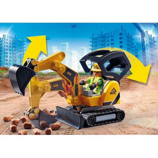 Продукт Playmobil - Мини екскаватор със строителна площадка - 0 - BG Hlapeta