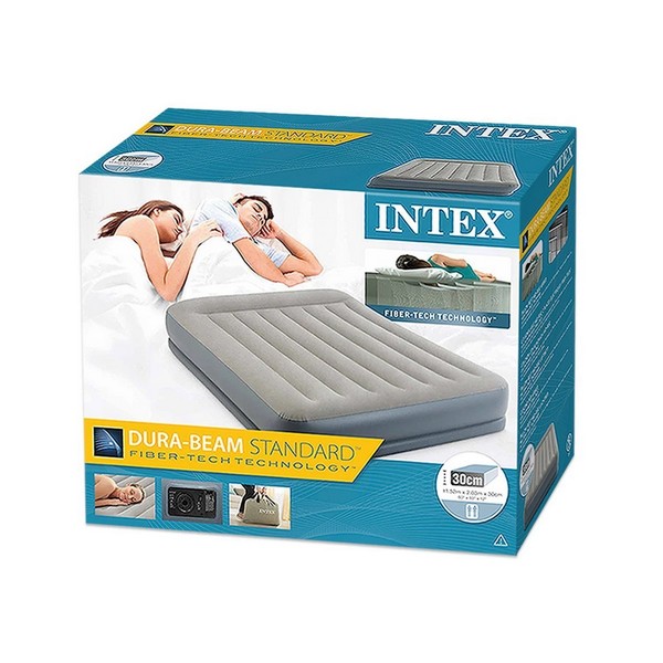 Продукт INTEX Pillow Rest Queen Mid-Rise - Надуваем матрак с вградена помпа 152 х 203 х 30 см. - 0 - BG Hlapeta