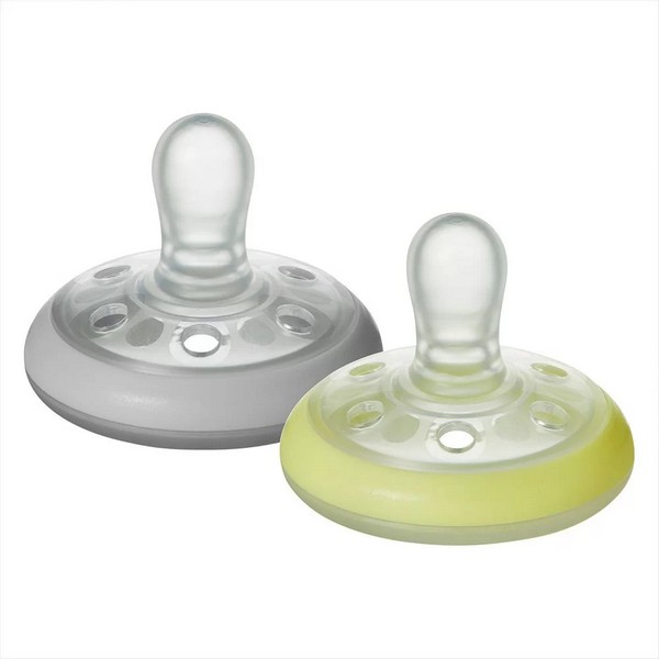 Продукт Tommee Tippee Breast-Like NIGHT - Ортодонтични залъгалки  0-6м, 2 бр./оп. - 0 - BG Hlapeta