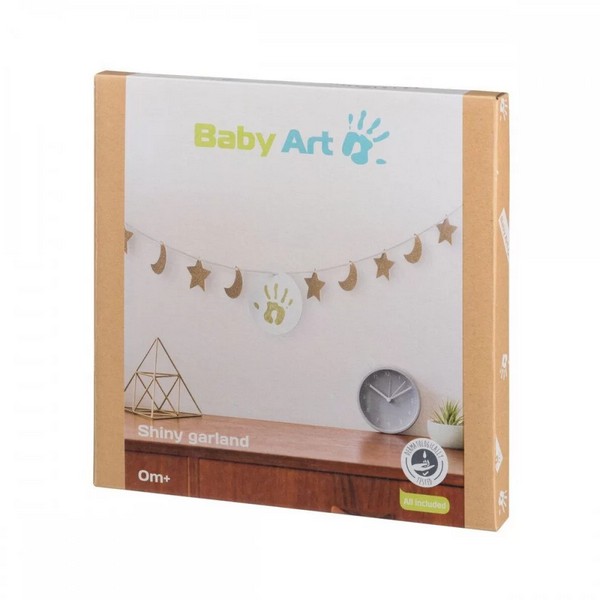 Продукт BABY ART - Златист гирлянд с отпечатък с боички - 0 - BG Hlapeta