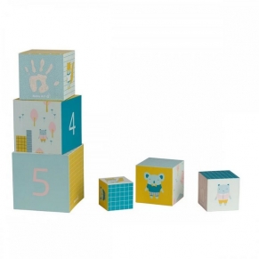 BABY ART - Активни кубчета за кула с отпечатъци с боички