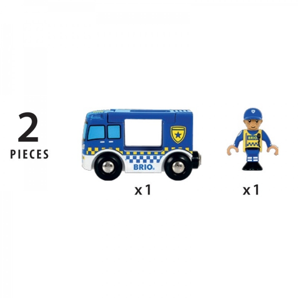 Продукт Brio - играчка комплект полицейски ван - 0 - BG Hlapeta