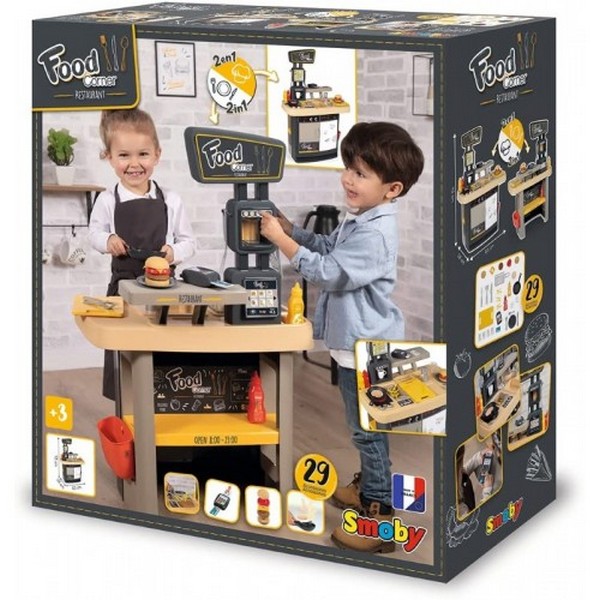 Продукт Smoby - Детска кухня с ресторант, 2 в 1 - 0 - BG Hlapeta