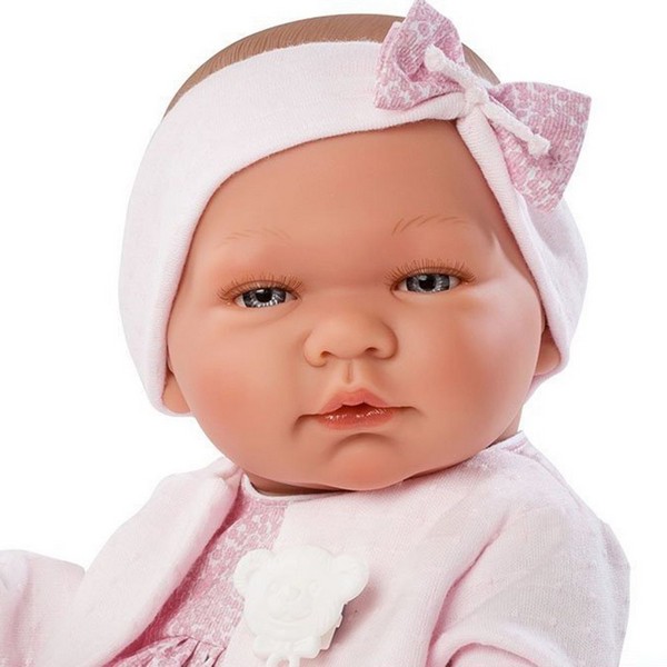 Продукт Asi - Кукла-бебе, Мария с розова рокличка и плетена жилетка - 0 - BG Hlapeta