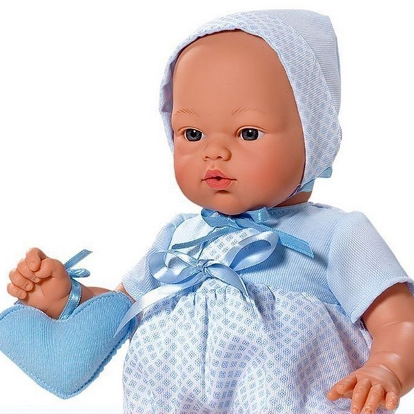 Продукт Asi - Кукла-бебе, Коке със синьо костюмче и чантичка, 36 см - 0 - BG Hlapeta