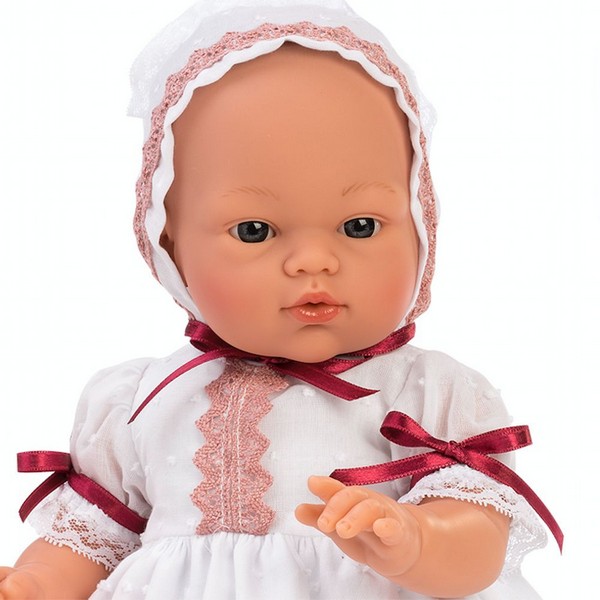 Продукт Asi - Кукла-бебе, Коке с бяла рокличка и шапка с дантели, 36 см - 0 - BG Hlapeta