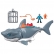 Mattel Imaginext: Мега захапка на акула - Акула