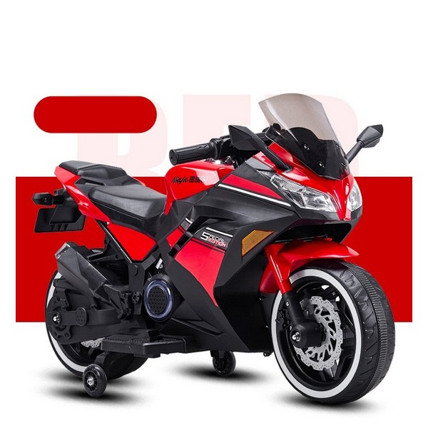 Продукт Акумулаторен мотор тип Kawasaki Ninja с меки гуми и кожена седалка, 12V  - 0 - BG Hlapeta