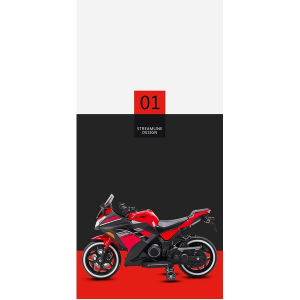 Продукт Акумулаторен мотор тип Kawasaki Ninja с меки гуми и кожена седалка, 12V  - 0 - BG Hlapeta