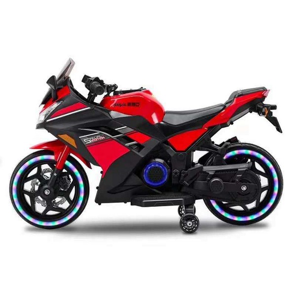 Продукт Акумулаторен мотор тип Kawasaki Ninja с меки гуми и кожена седалка, 12V  - 0 - BG Hlapeta