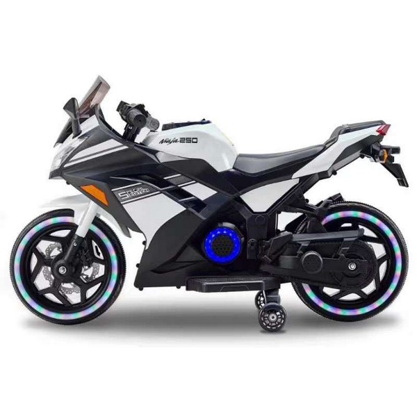 Продукт Акумулаторен мотор тип Kawasaki Ninja с меки гуми и кожена седалка, 12V  - 0 - BG Hlapeta