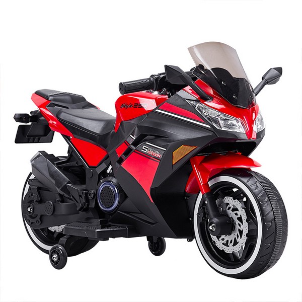 Продукт Акумулаторен мотор тип Kawasaki Ninja с меки гуми и кожена седалка, 12V  - 0 - BG Hlapeta