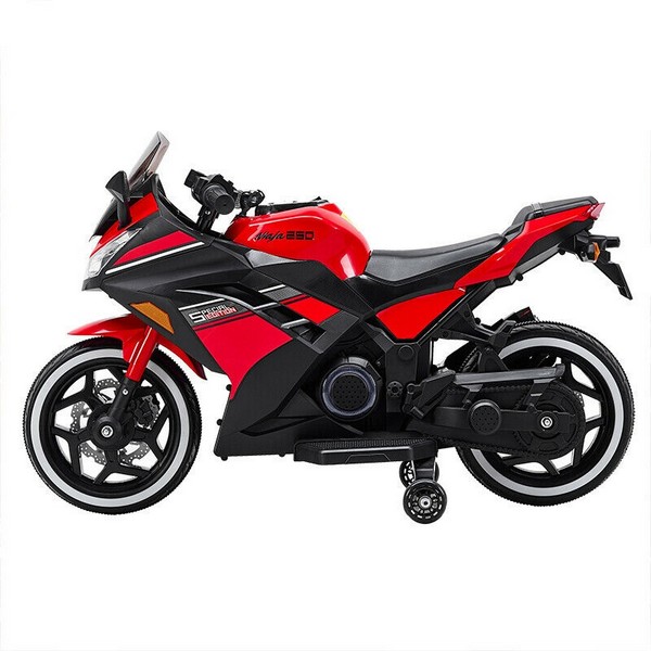 Продукт Акумулаторен мотор тип Kawasaki Ninja с меки гуми и кожена седалка, 12V  - 0 - BG Hlapeta