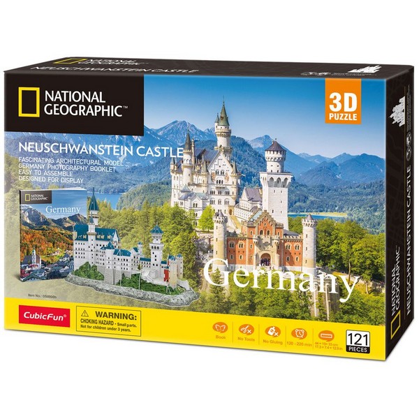 Продукт Cubic Fun - Пъзел 3D National Geographic Germany Neuschwanstein Castle 121ч.  - 0 - BG Hlapeta