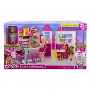 Barbie - Кукла  Комплект кукла с ресторант