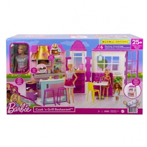 Barbie - Кукла  Комплект кукла с ресторант