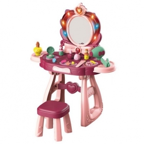 Bowa - Козметичен център тоалетка със столче Make Up Desk със светещо огледало 