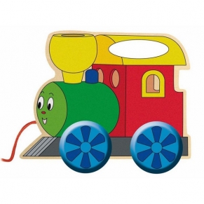Woodyland Влак - Играчка за бутане и дърпане