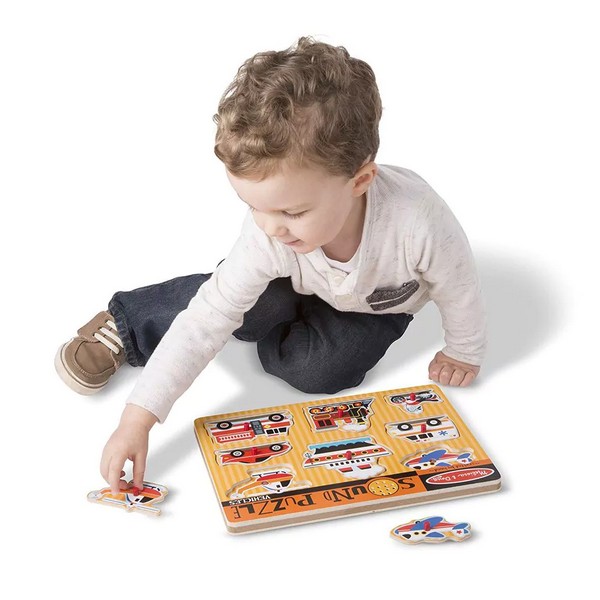 Продукт Melissa and Doug Превозни средства - Пъзел със звуци  - 0 - BG Hlapeta