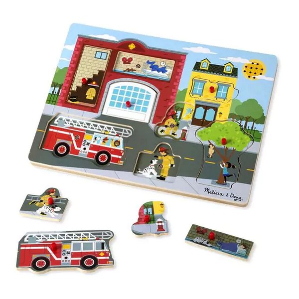 Продукт Melissa and Doug Пожарна със звуци - Дървен пъзел  - 0 - BG Hlapeta