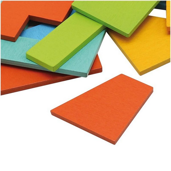 Продукт Andreu toys - Дървена цветна мозайка, 21 части - 0 - BG Hlapeta
