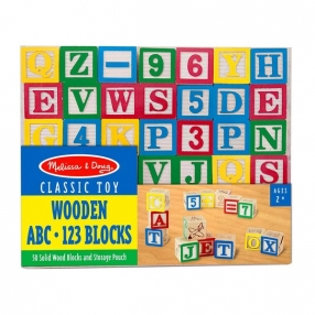 Melissa and Doug ABC/123 - Дървени кубчета 