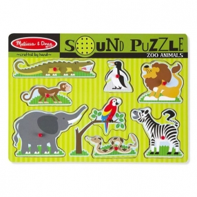 Melissa and Doug Zoo с животни - Пъзел със звуци 