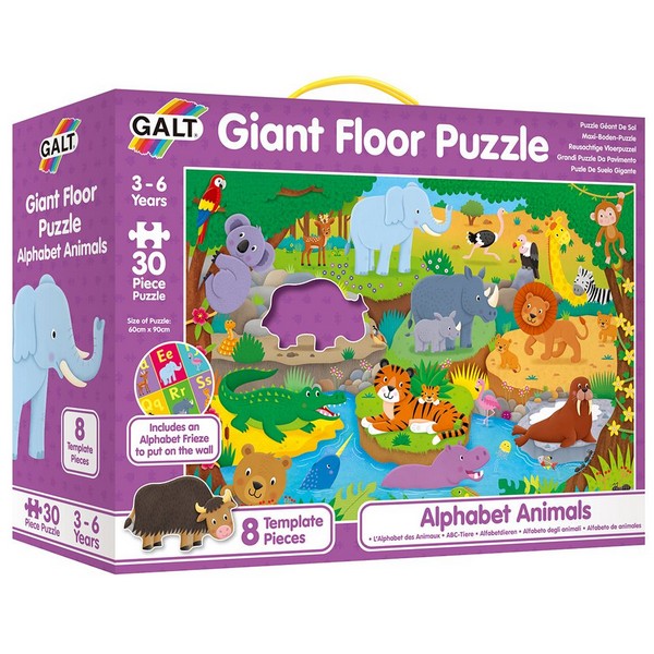 Продукт Galt Toys Животните и английските букви - Гигантски пъзел за под - 0 - BG Hlapeta