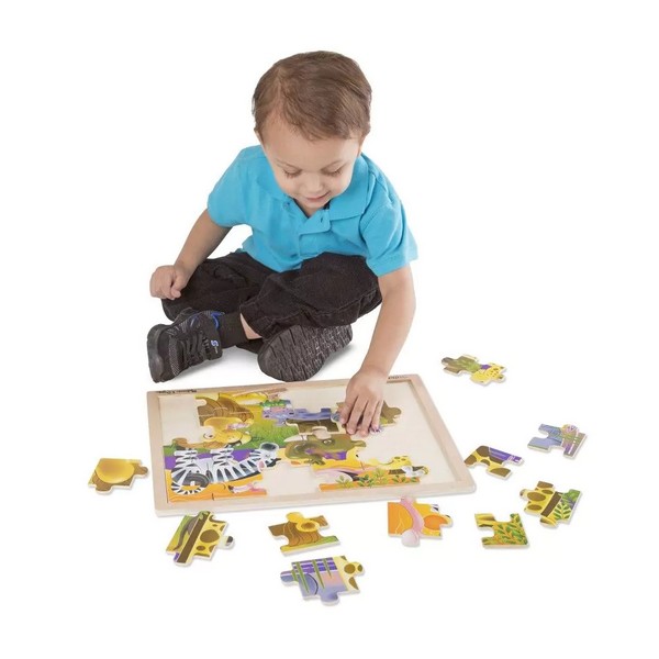 Продукт Melissa and Doug - Дървен пъзел с африкански животни 24 части - 0 - BG Hlapeta