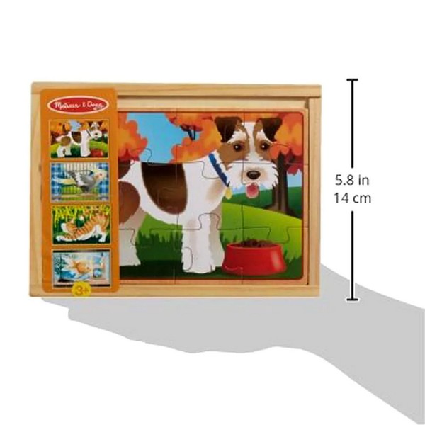 Продукт Melissa and Doug 4 в 1 Домашни любимци - Дървен пъзел  - 0 - BG Hlapeta