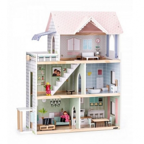 Woodyland -  Дървена къща за кукли, Моли, с обзавеждане и кукли