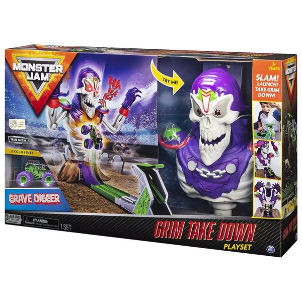 Продукт Spin Master Monster Jam Grim Take Down - Писта - 0 - BG Hlapeta