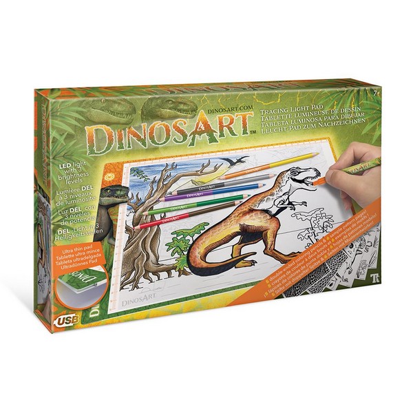 Продукт DinosArt Динозаври - Светеща подложка за рисуване и прекопиране - 0 - BG Hlapeta