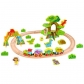 Продукт Tooky Toy Джурасик парк - Дървено влакче с релси и динозаври, 40 части - 3 - BG Hlapeta