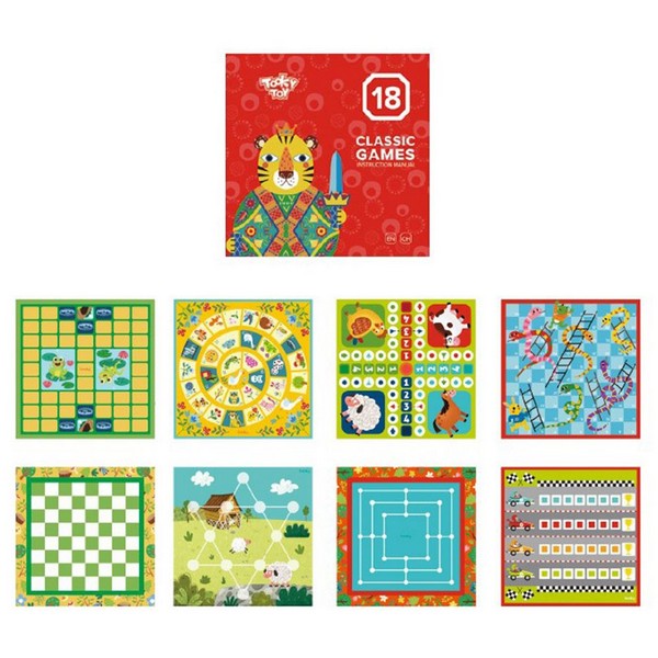 Продукт Tooky Toy - Комплект класически игри, 18 в 1 - 0 - BG Hlapeta