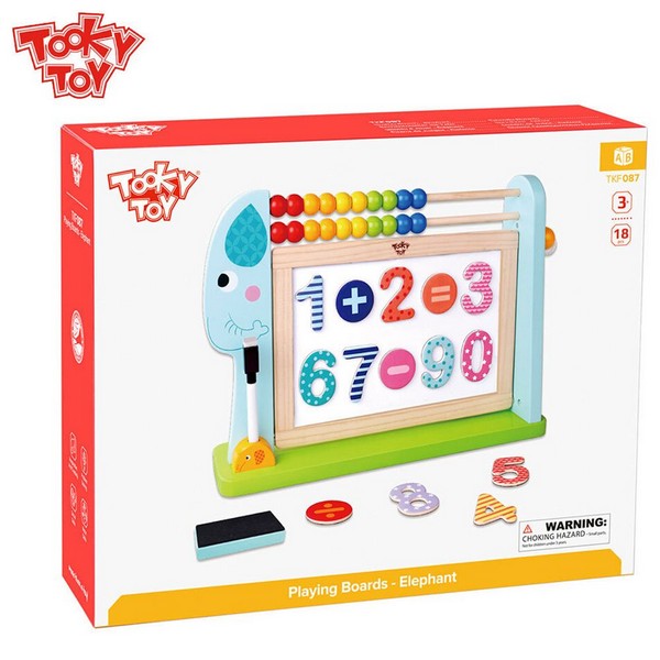 Продукт Tooky Toy Слонче - Двустранна магнитна дъска със сметало - 0 - BG Hlapeta