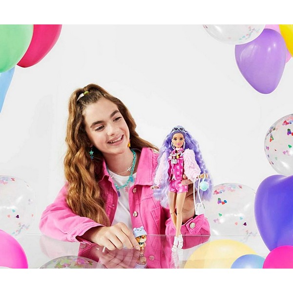 Продукт Barbie Кукла - Екстра: С лилавосиня коса - 0 - BG Hlapeta