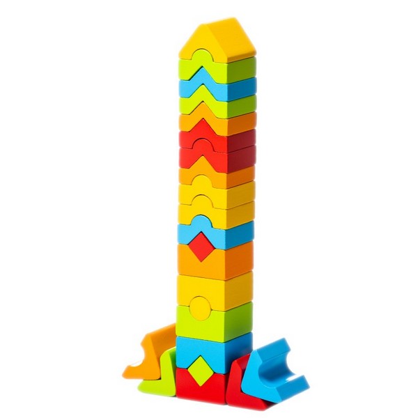Продукт Cubika Цветни кули - Комплект дървени блокчета - 0 - BG Hlapeta