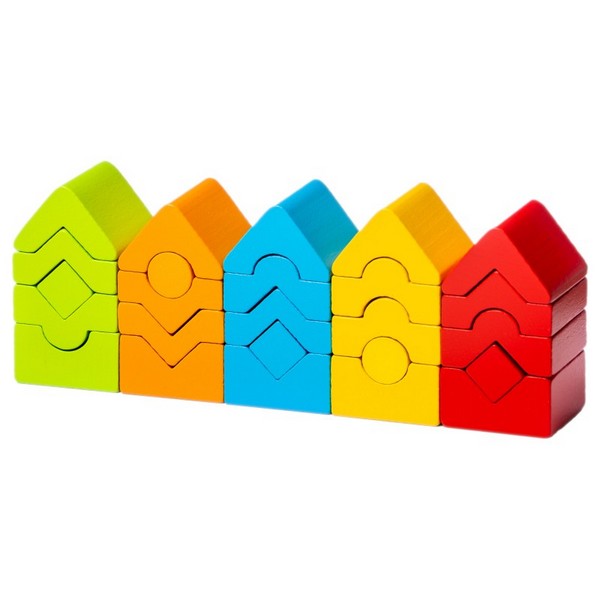 Продукт Cubika Цветни кули - Комплект дървени блокчета - 0 - BG Hlapeta