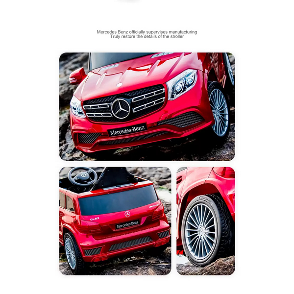 Продукт Акумулаторен джип Mercedes GL63, 12V, 4X4, с меки гуми и кожена седалка, 2022 година - 0 - BG Hlapeta