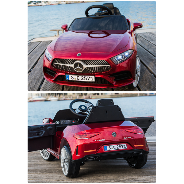 Продукт Акумулаторна кола Mercedes Benz CLS350, 12V с меки гуми и кожена седалка - 0 - BG Hlapeta