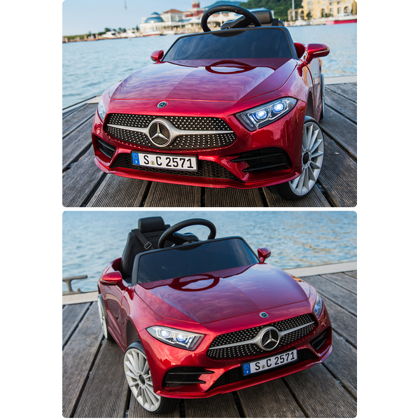 Продукт Акумулаторна кола Mercedes Benz CLS350, 12V с меки гуми и кожена седалка - 0 - BG Hlapeta