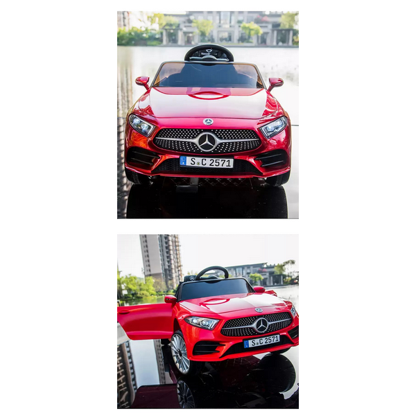 Продукт Акумулаторна кола Mercedes Benz CLS350, 12V с меки гуми и кожена седалка - 0 - BG Hlapeta