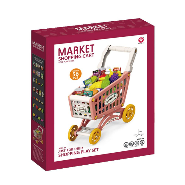 Продукт Количка за пазаруване Market 56ч. розова - 0 - BG Hlapeta