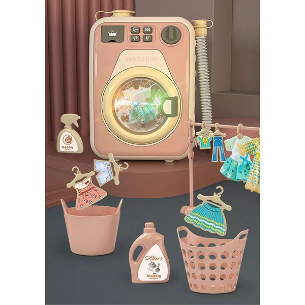 Продукт RTOYS - Детска пералня със светлини и музика, дъска за гладене и простор, 22 см - 0 - BG Hlapeta
