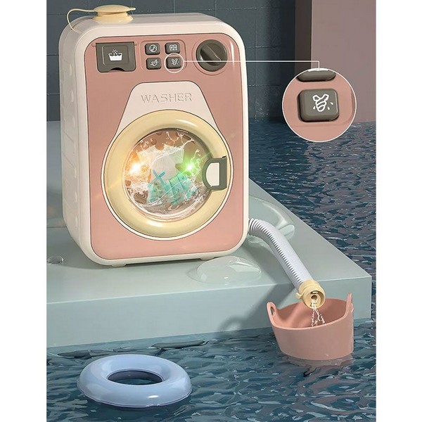 Продукт RTOYS - Детска пералня със светлини и музика, дъска за гладене и простор, 22 см - 0 - BG Hlapeta
